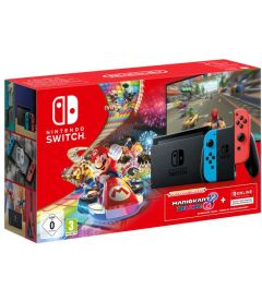 Nintendo Switch + Mario Kart 8 + 3 Month Online Subscription (Neon)